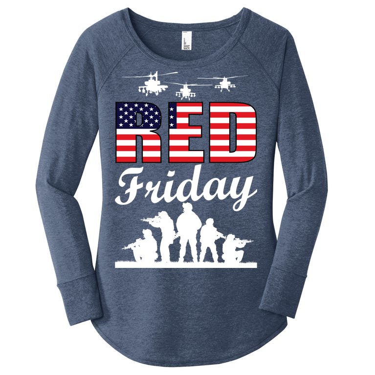 Red Friday Veterans Tribute Women’s Perfect Tri Tunic Long Sleeve Shirt