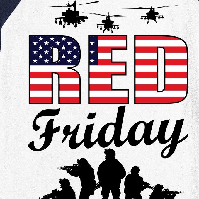 Red Friday Veterans Tribute Baseball Sleeve Shirt