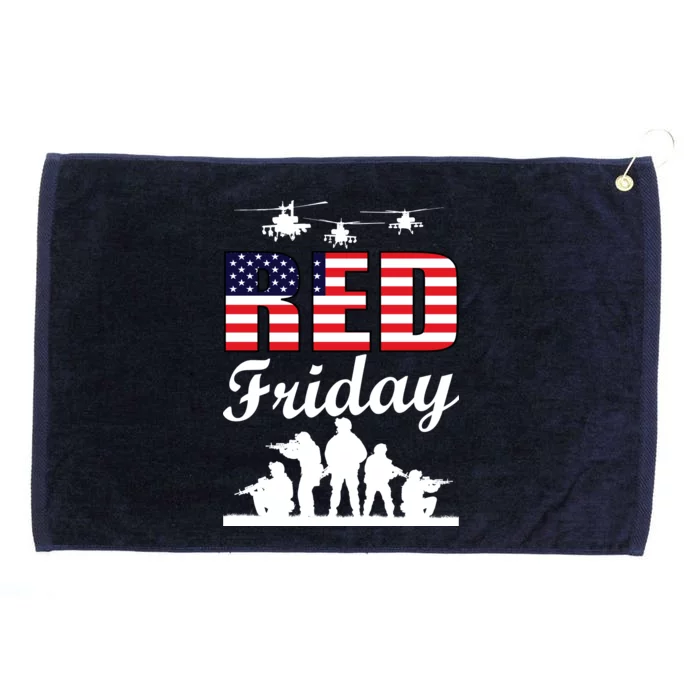 Red Friday Veterans Tribute Grommeted Golf Towel