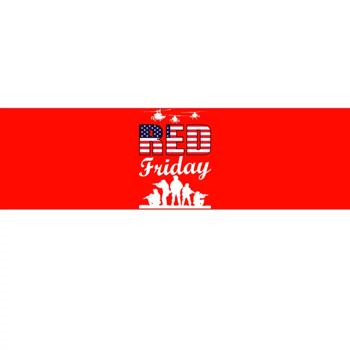 Red Friday Veterans Tribute Bumper Sticker