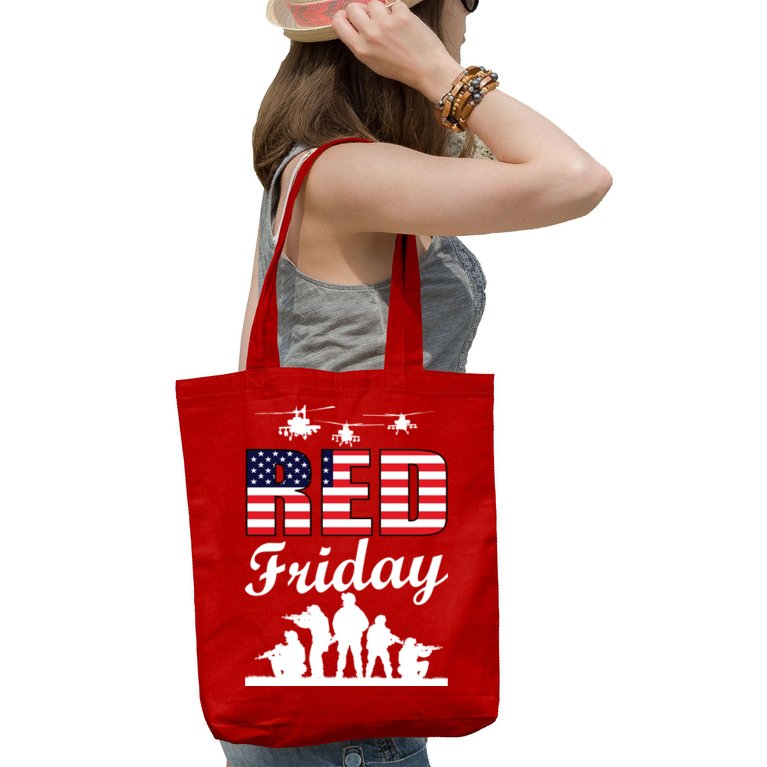Red Friday Veterans Tribute Tote Bag