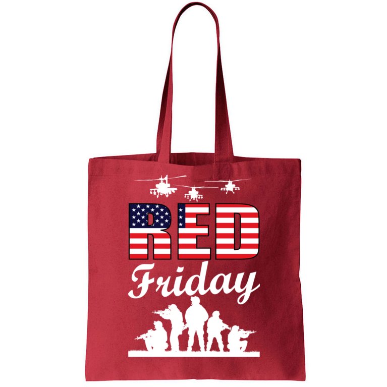 Red Friday Veterans Tribute Tote Bag