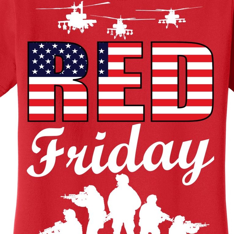Red Friday Veterans Tribute Women's T-Shirt