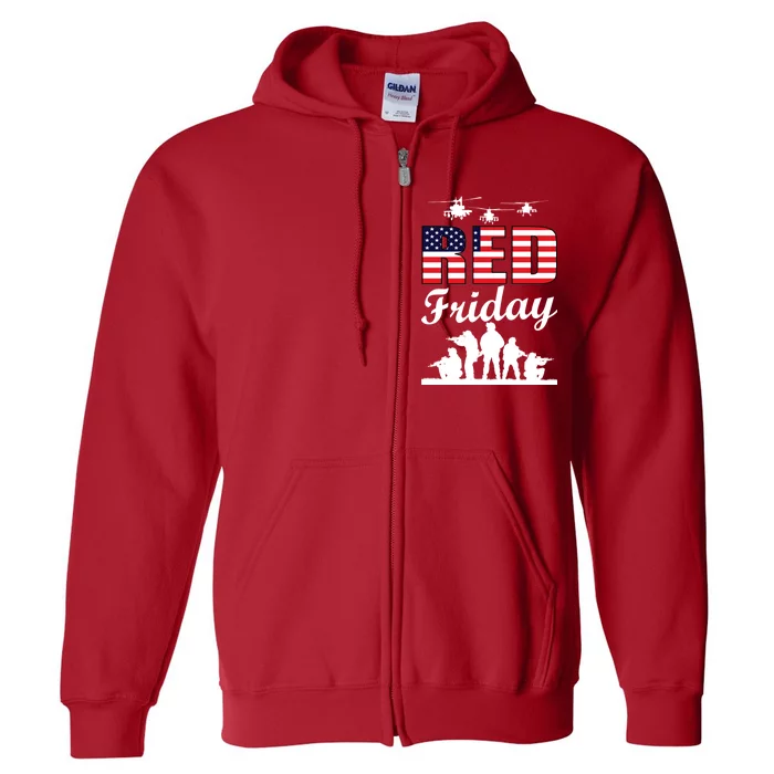 Red Friday Veterans Tribute Full Zip Hoodie