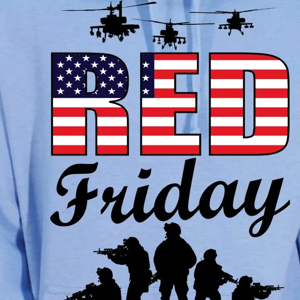 Red Friday Veterans Tribute Unisex Surf Hoodie