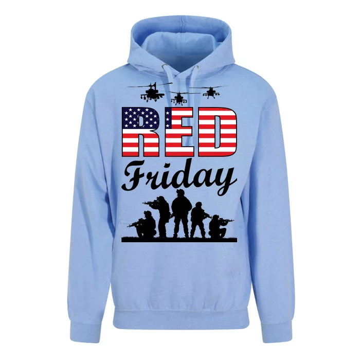 Red Friday Veterans Tribute Unisex Surf Hoodie