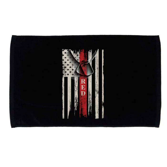 Red Friday Vintage American Flag Microfiber Hand Towel