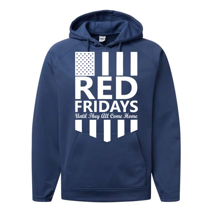 Red Fridays Military Flag Performance Fleece Hoodie