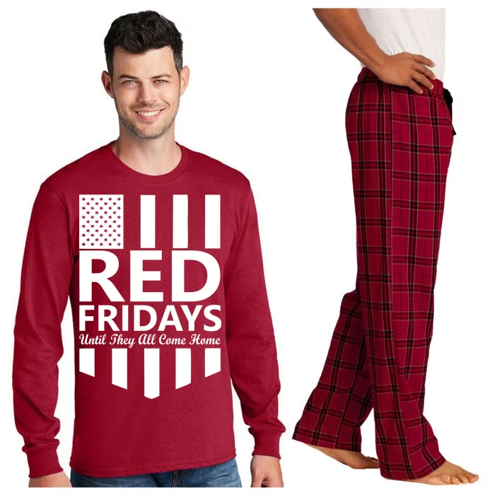 Red Fridays Military Flag Long Sleeve Pajama Set