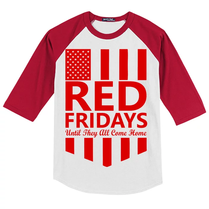 Red Fridays Military Flag Kids Colorblock Raglan Jersey