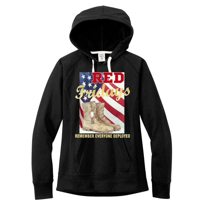 Red Fridays Remember Everyone Deployed Women's Fleece Hoodie