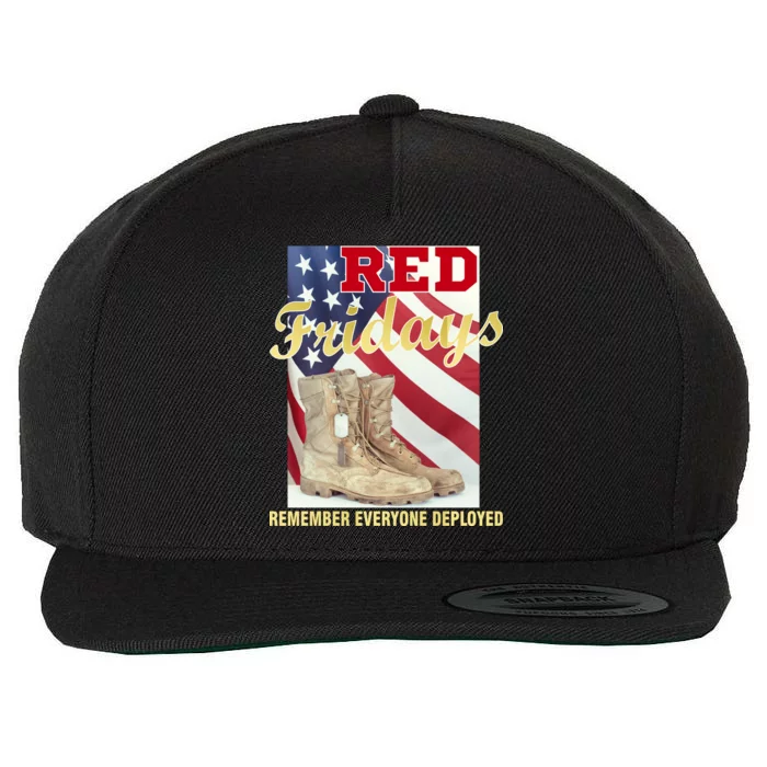 Red Fridays Remember Everyone Deployed Wool Snapback Cap