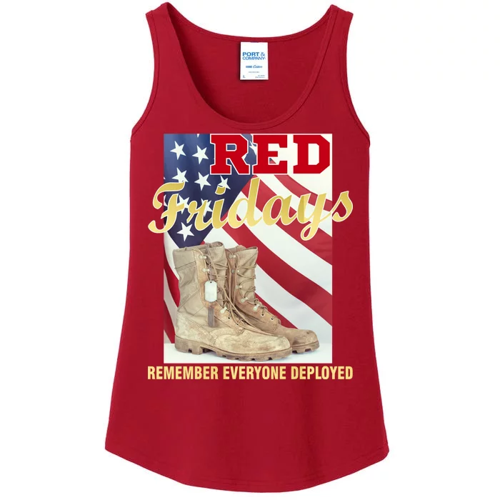 Red Fridays Remember Everyone Deployed Ladies Essential Tank