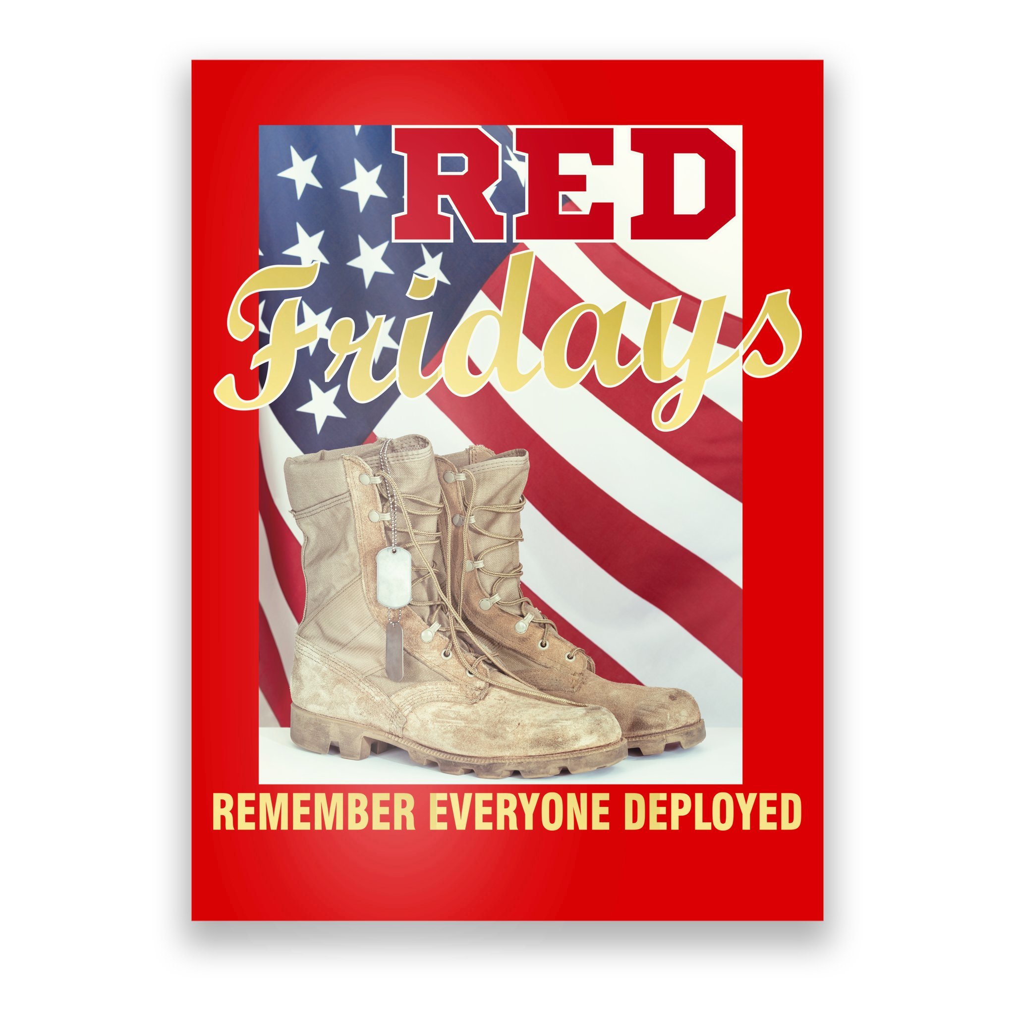  R.E.D Remember Everyone Deployed Red Friday 4 Men's