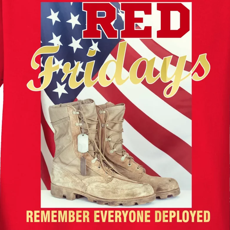 Red Fridays Remember Everyone Deployed Kids Long Sleeve Shirt