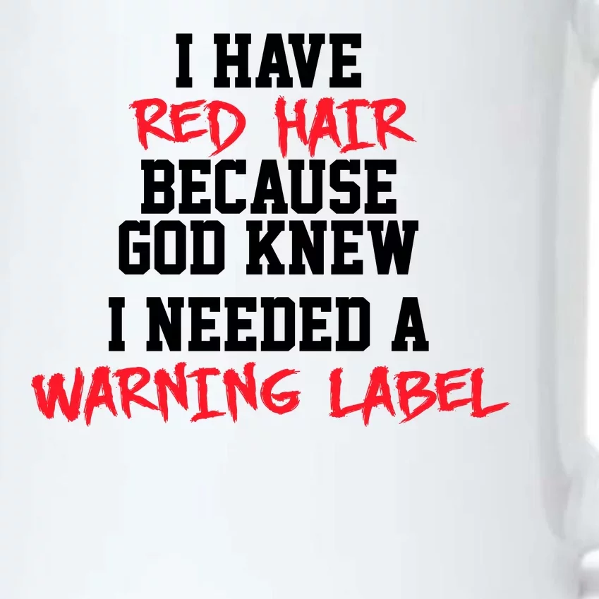 Red Head Warning Label Black Color Changing Mug