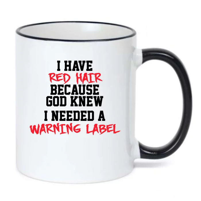 Red Head Warning Label Black Color Changing Mug