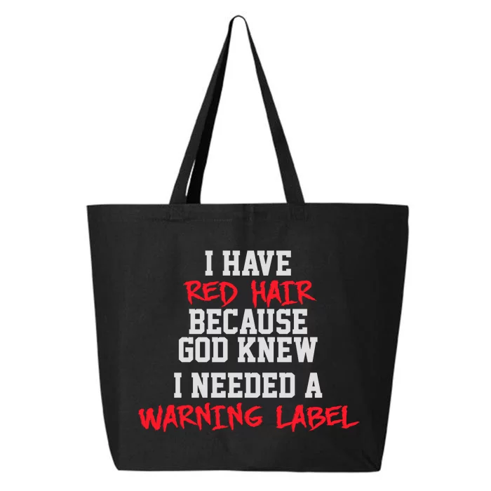 Red Head Warning Label 25L Jumbo Tote