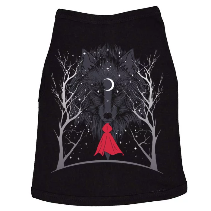 Red Hood Night Wolf Moon Crest Doggie Tank