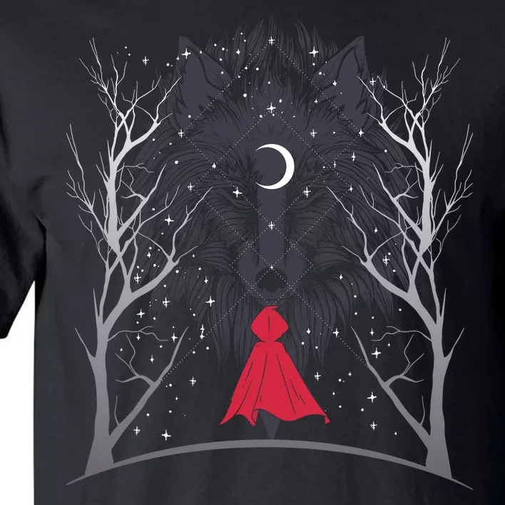 Red Hood Night Wolf Moon Crest Tall T-Shirt