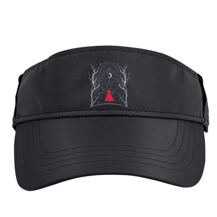 Red Hood Night Wolf Moon Crest Adult Drive Performance Visor