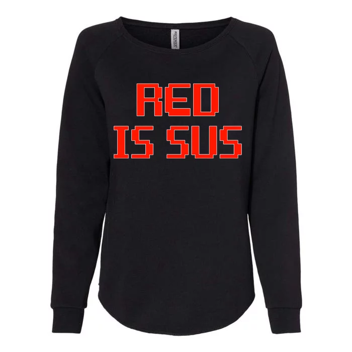 Red Is Sus Imposter Among Us Womens California Wash Sweatshirt