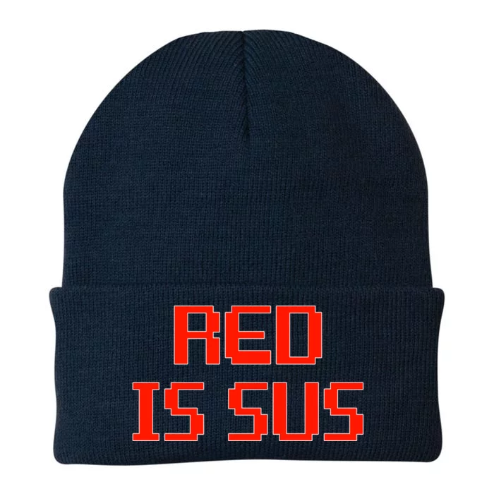 Red Is Sus Imposter Among Us Knit Cap Winter Beanie