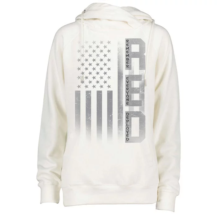 RED Remember Everyone Deployed Womens Funnel Neck Pullover Hood