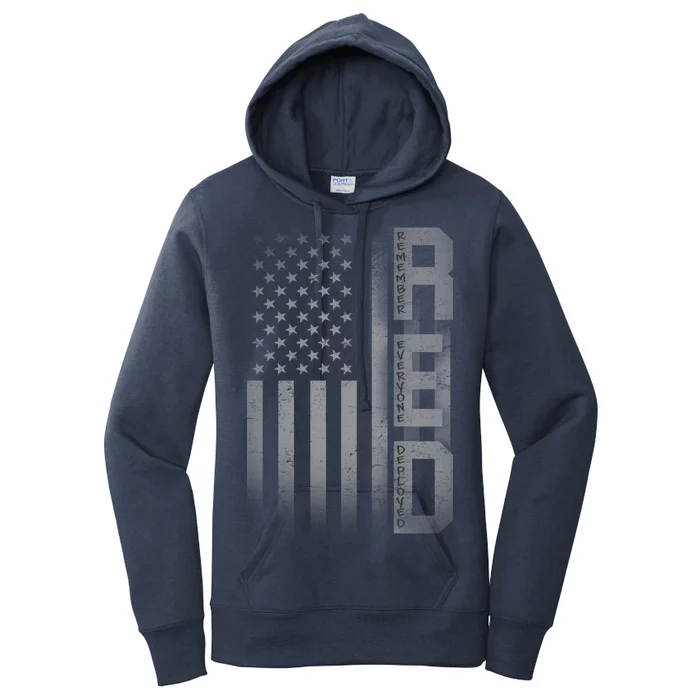 RED Remember Everyone Deployed Women's Pullover Hoodie