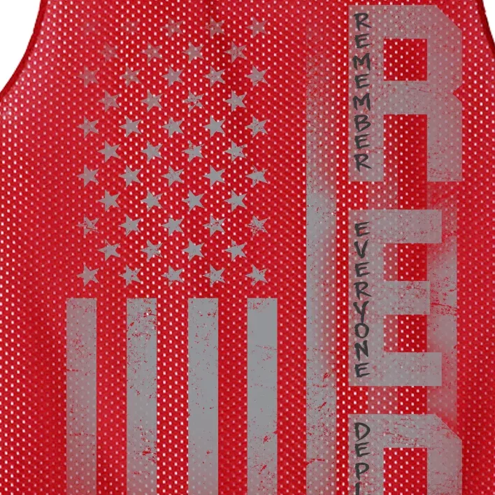 RED Remember Everyone Deployed Mesh Reversible Basketball Jersey Tank