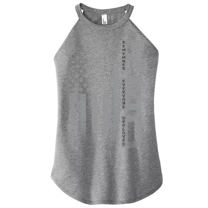 RED Remember Everyone Deployed Women’s Perfect Tri Rocker Tank