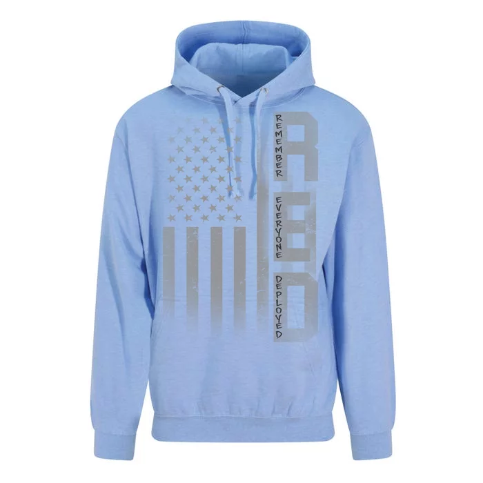 RED Remember Everyone Deployed Unisex Surf Hoodie