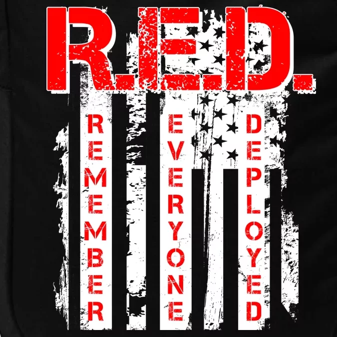 RED Remember Everyone Deployed Distressed Flag Impact Tech Backpack