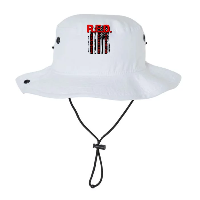 RED Remember Everyone Deployed Distressed Flag Legacy Cool Fit Booney Bucket Hat