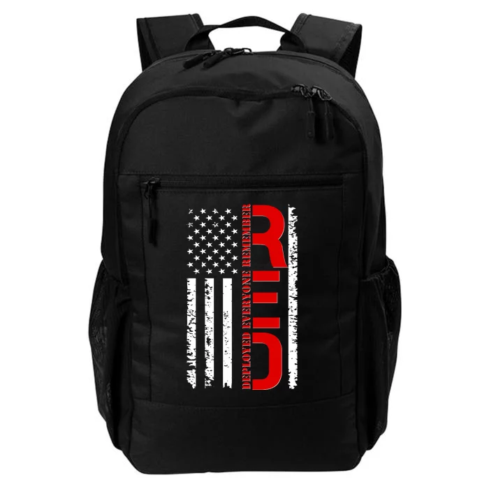 RED Remember Everyone Deployed Distressed US Flag Daily Commute Backpack