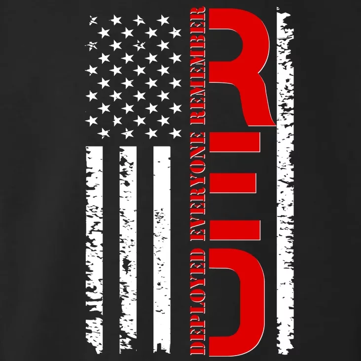 RED Remember Everyone Deployed Distressed US Flag Toddler Hoodie