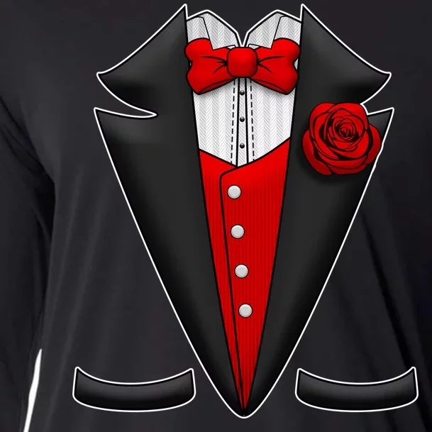 Red Rose Tuxedo Cooling Performance Long Sleeve Crew