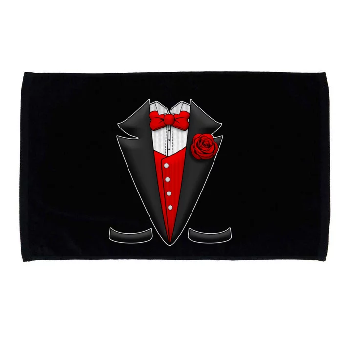 Red Rose Tuxedo Microfiber Hand Towel