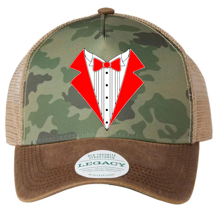 Red Tuxedo Wedding Tux Legacy Tie Dye Trucker Hat