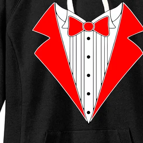 Red Tuxedo Wedding Tux Women's Fleece Hoodie