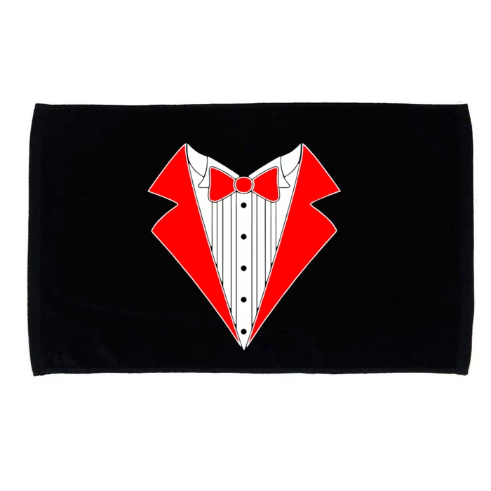 Red Tuxedo Wedding Tux Microfiber Hand Towel