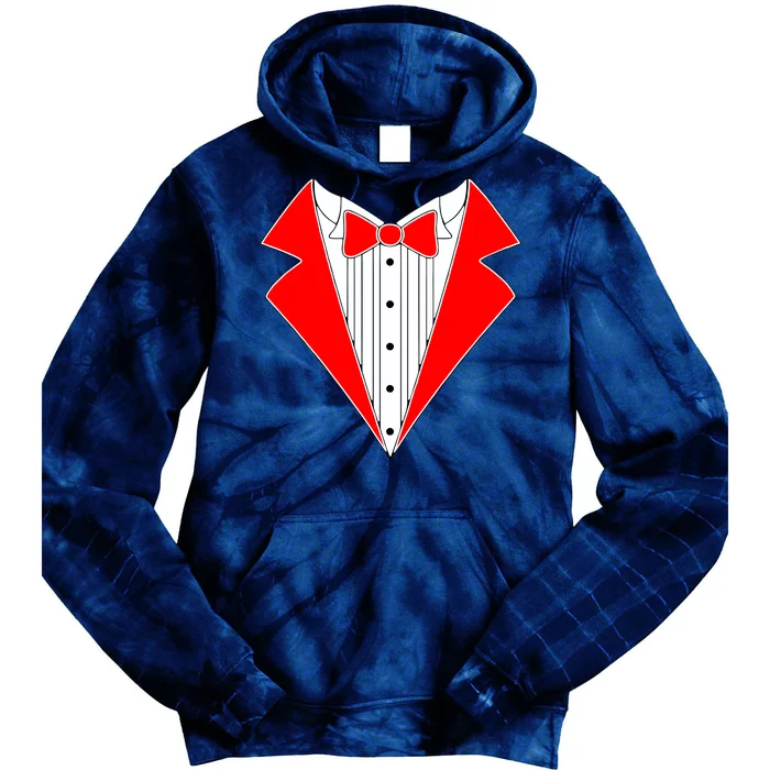 Red Tuxedo Wedding Tux Tie Dye Hoodie