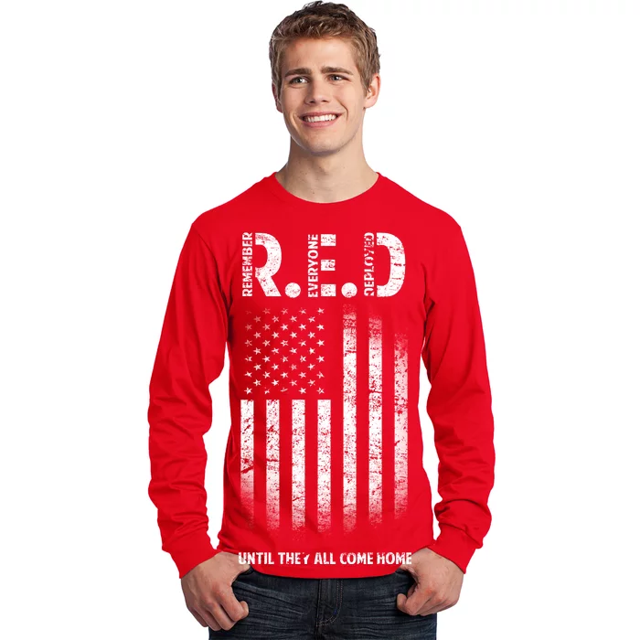 Red Until They All Come Home Long Sleeve Shirt