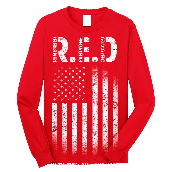 Red Until They All Come Home Long Sleeve Shirt