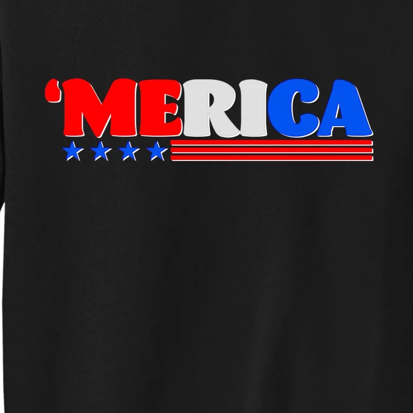 Red White & Blue 'Merica 4th Of July Sweatshirt