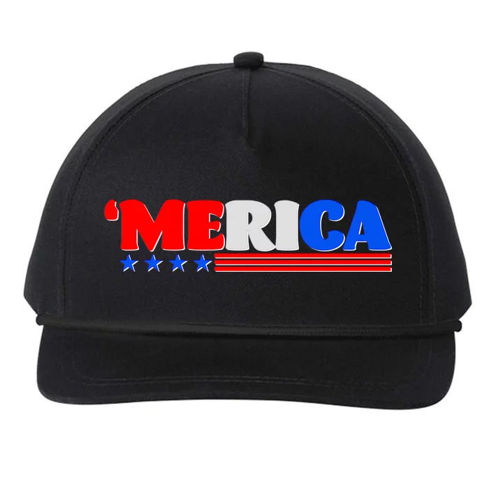 Red White & Blue 'Merica 4th Of July Snapback Five-Panel Rope Hat