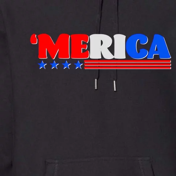 Red White & Blue 'Merica 4th Of July Premium Hoodie