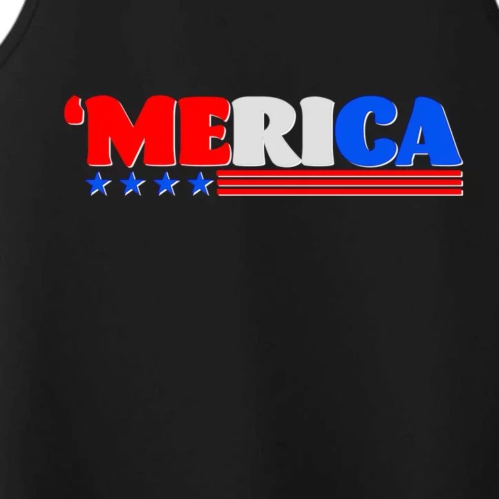 Red White & Blue 'Merica 4th Of July Performance Tank