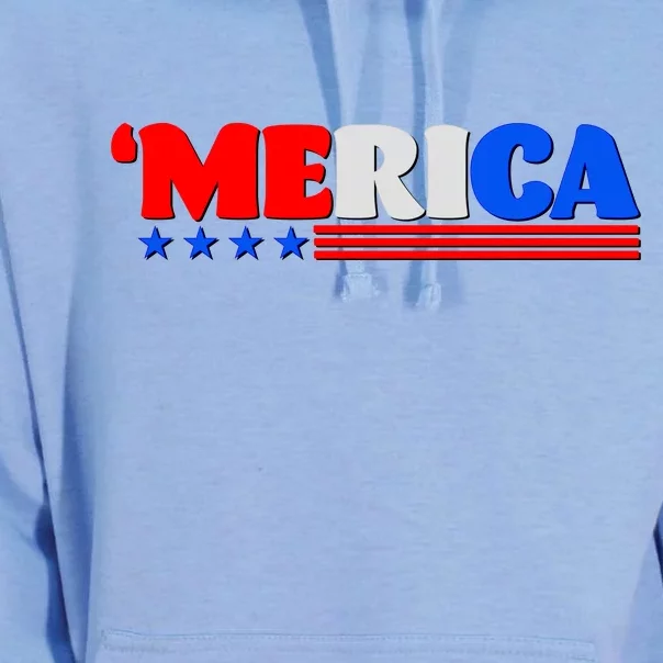 Red White & Blue 'Merica 4th Of July Unisex Surf Hoodie