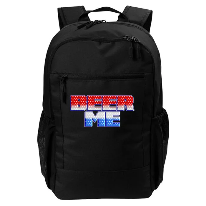 Red White And Blue Beer Me Daily Commute Backpack